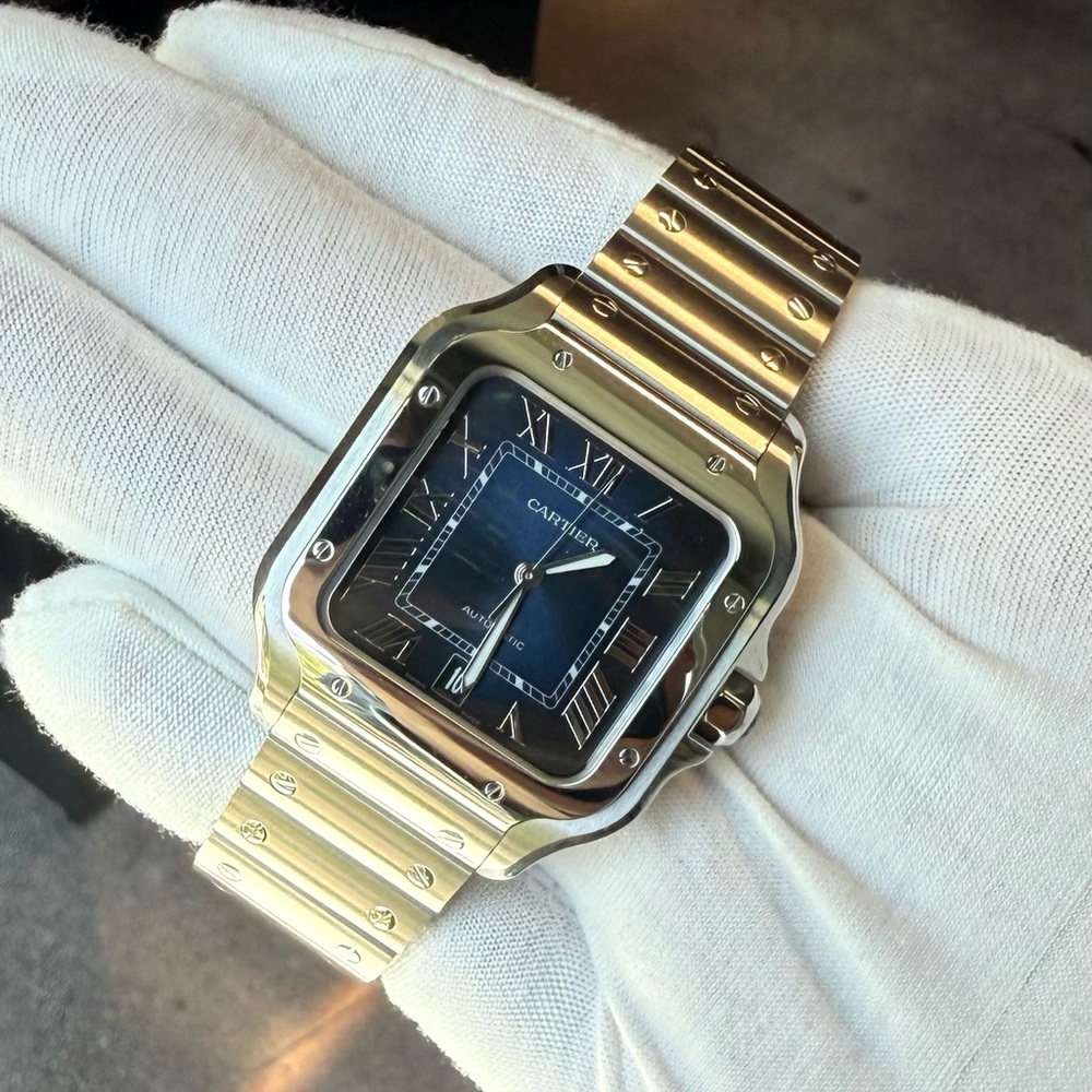 Cartier Santos LARGE blue dial WSSA0039